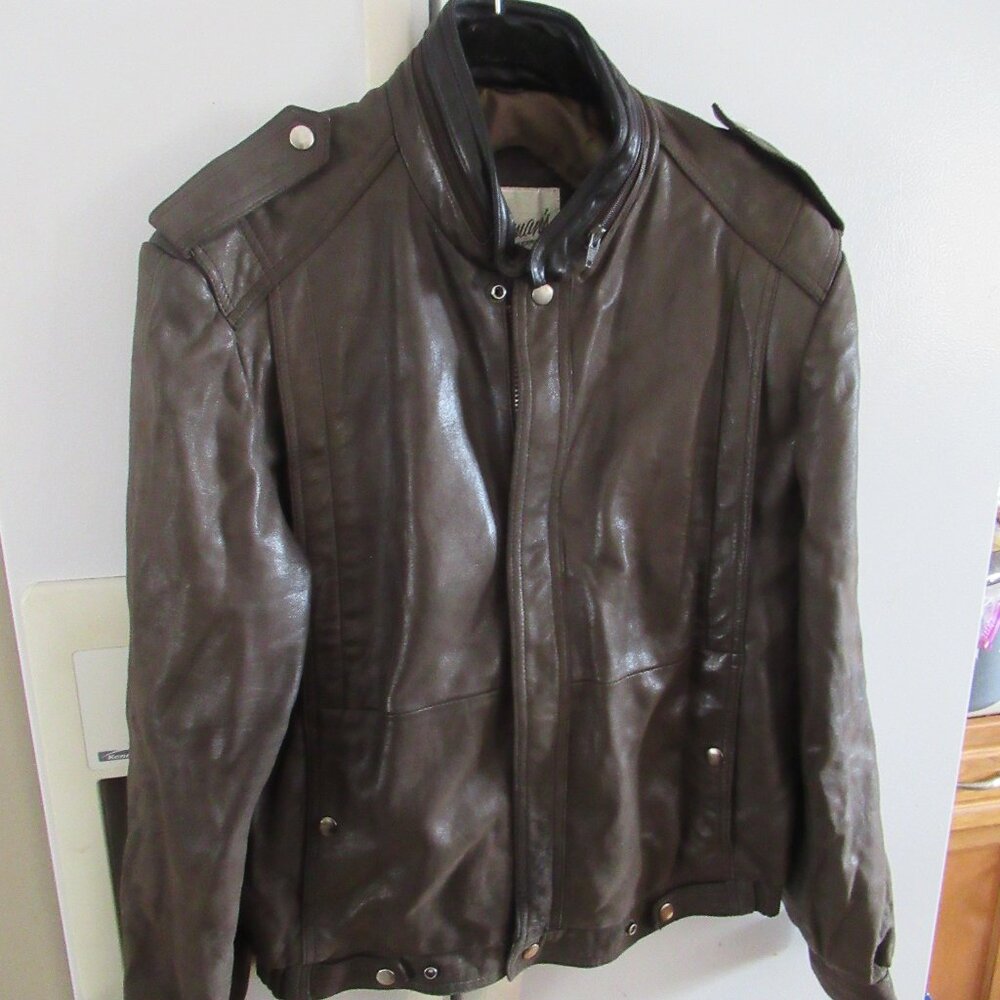 Vintage | Berman’s Leather Bomber Jacket size 42 mens